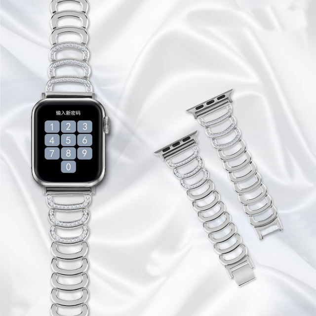 Aura Bangle-Silver-Apple Watch Band