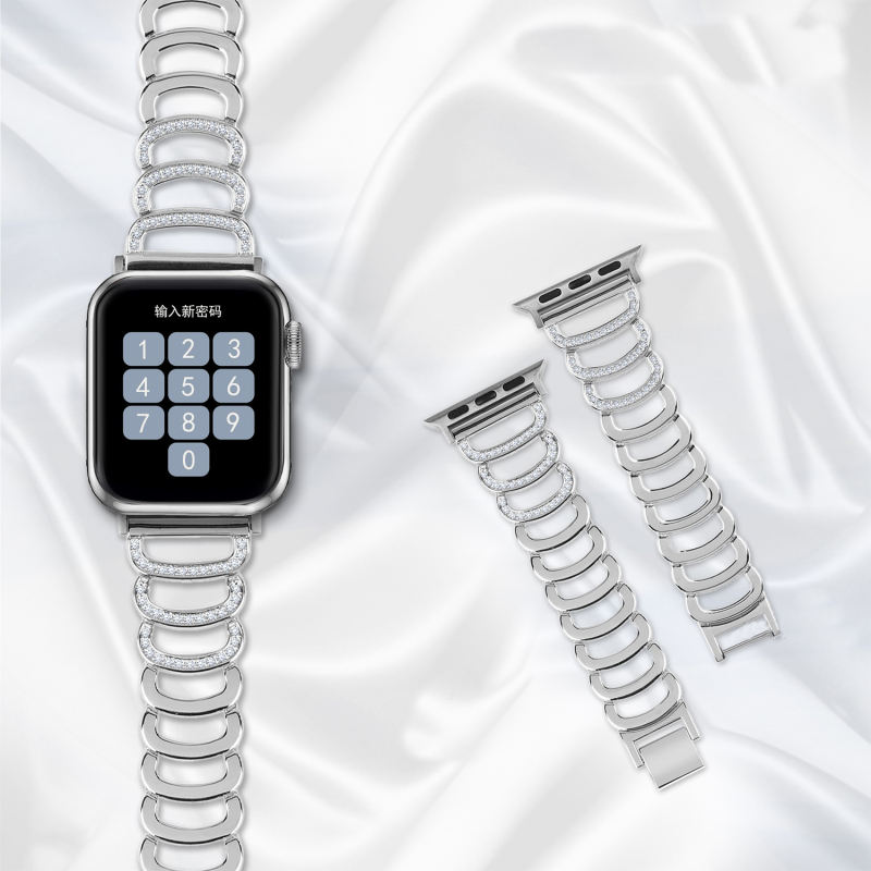 Aura Bangle-Silver-Apple Watch Band