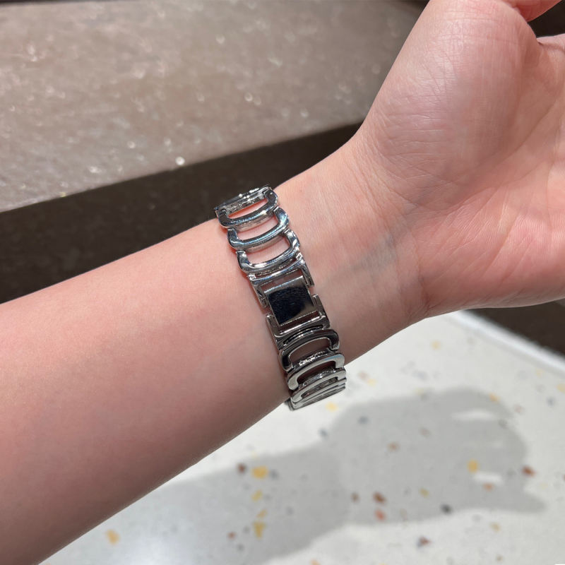 Aura Bangle-Silver-Apple Watch Band