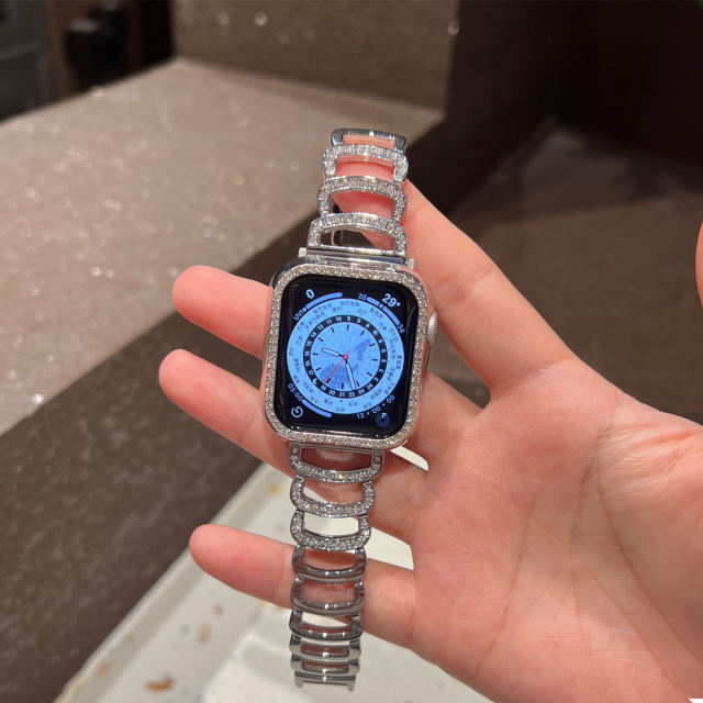 Aura Bangle-Silver-Apple Watch Band