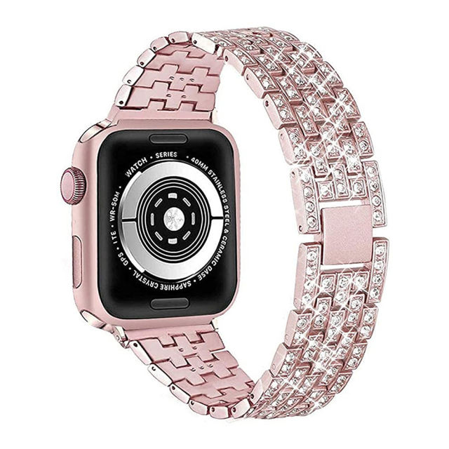 Monte Rhinestone Bangle-Rose Gold-Apple Watch Band