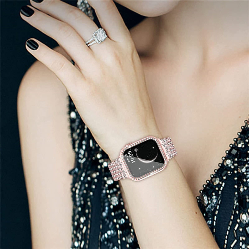 Monte Rhinestone Bangle-Rose Gold-Apple Watch Band