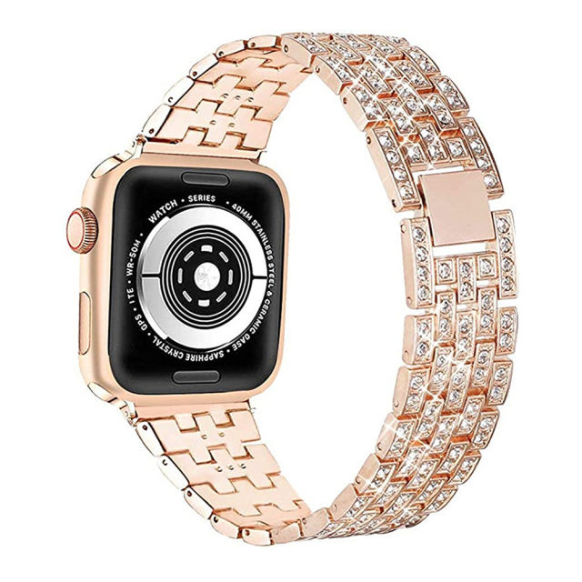 Monte Rhinestone Bangle-Vintage Rose Gold-Apple Watch Band