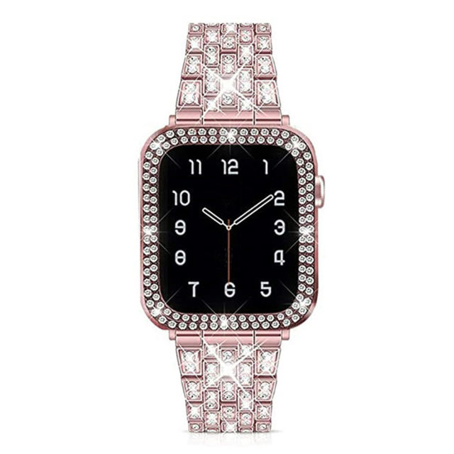 Monte Rhinestone Bangle-Rose Gold-Apple Watch Band
