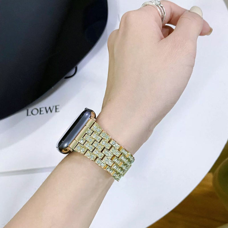 Monte Rhinestone Bangle-Vintage Gold-Apple Watch Band