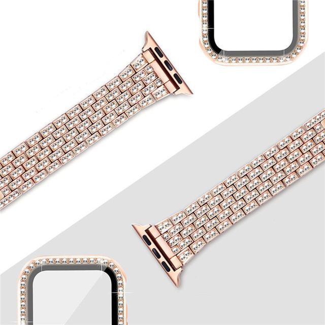 Monte Rhinestone Bangle-Vintage Rose Gold-Apple Watch Band