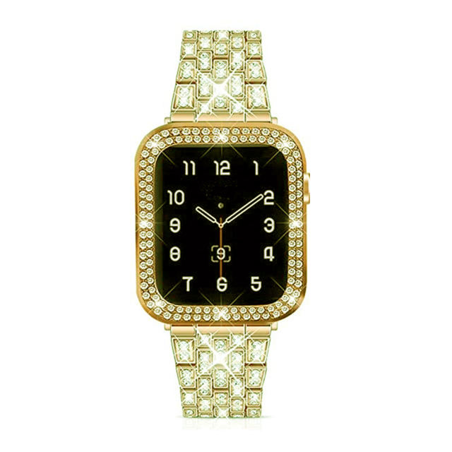 Monte Rhinestone Bangle-Vintage Gold-Apple Watch Band