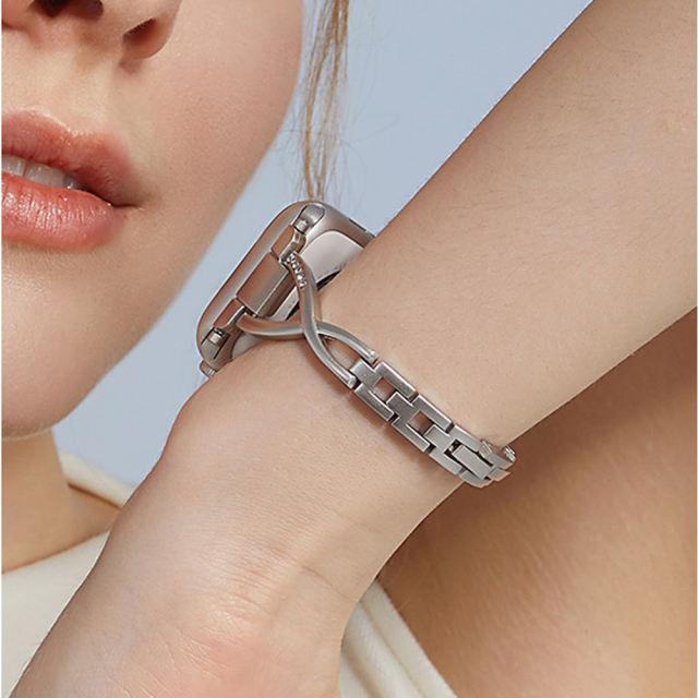 Infinity Bangle-Silver-Apple Watch Band