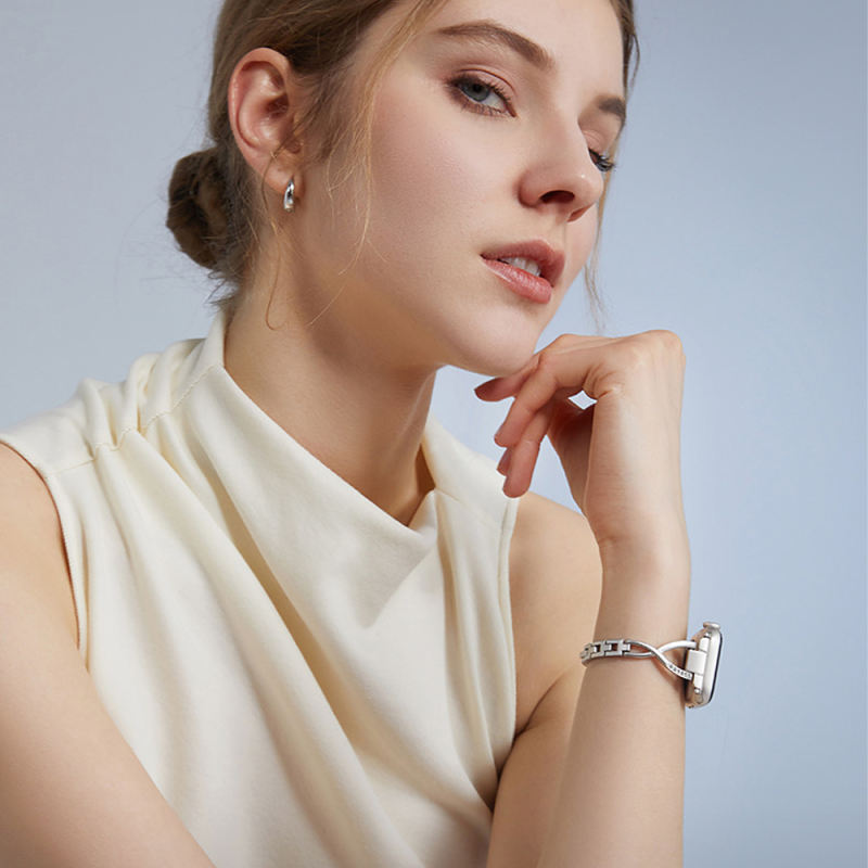 Infinity Bangle-Silver-Apple Watch Band