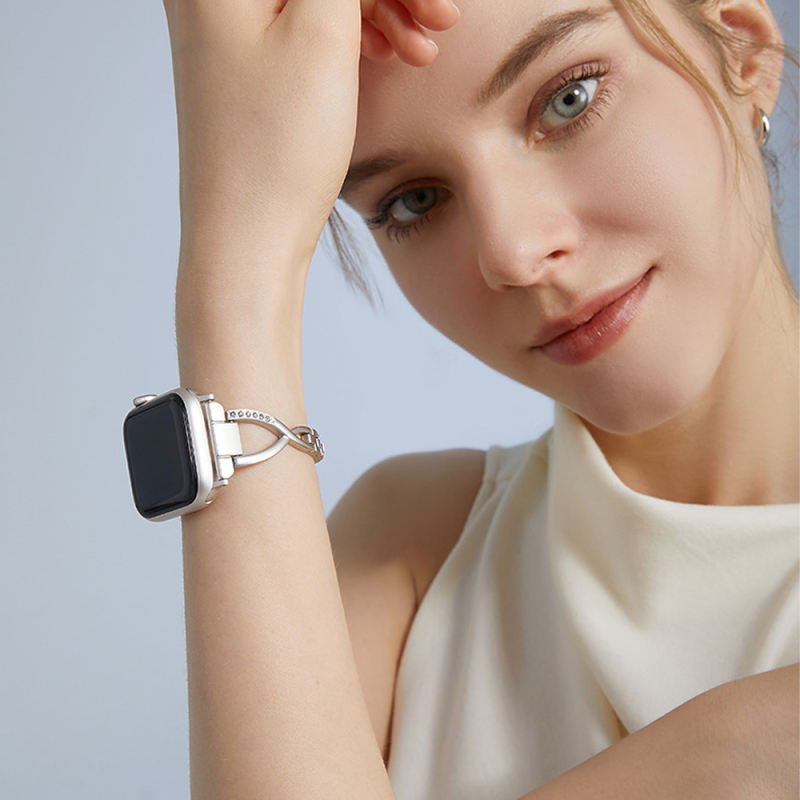 Infinity Bangle-Silver-Apple Watch Band