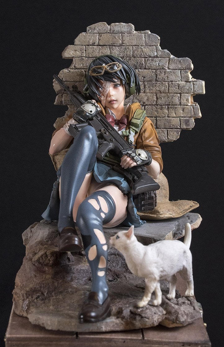 Garage Kit Unpainted Garage Resin Model Kit Xiaoxiang Cat Girl