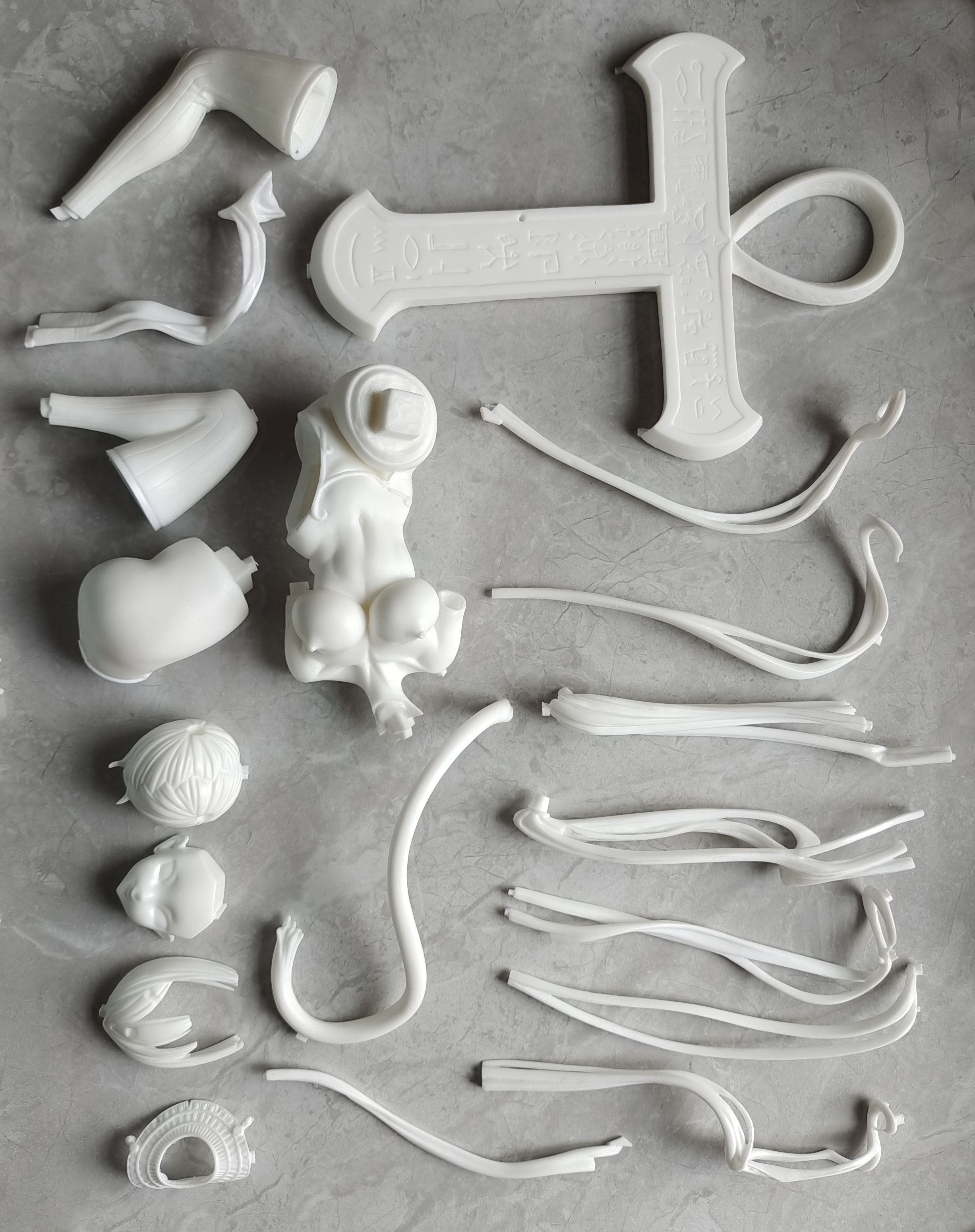 Garage Kit GK figure resin white mold cat goddess white mold spot