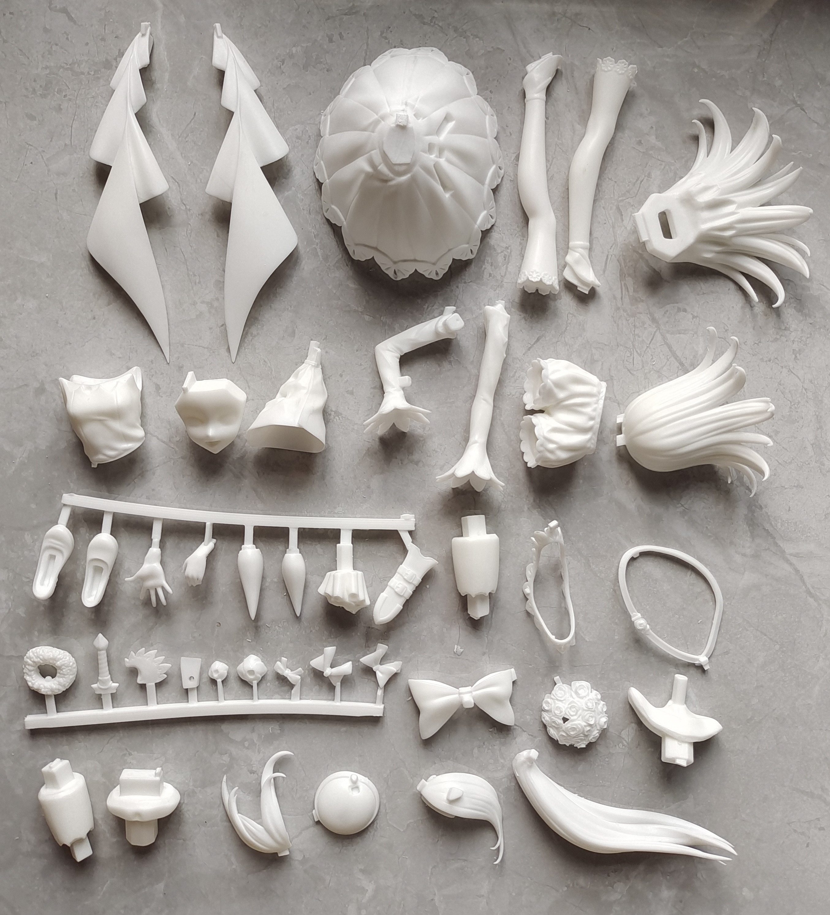 Garage Kit  Hand-made resin white mold race horse girl rice bath white mold spot