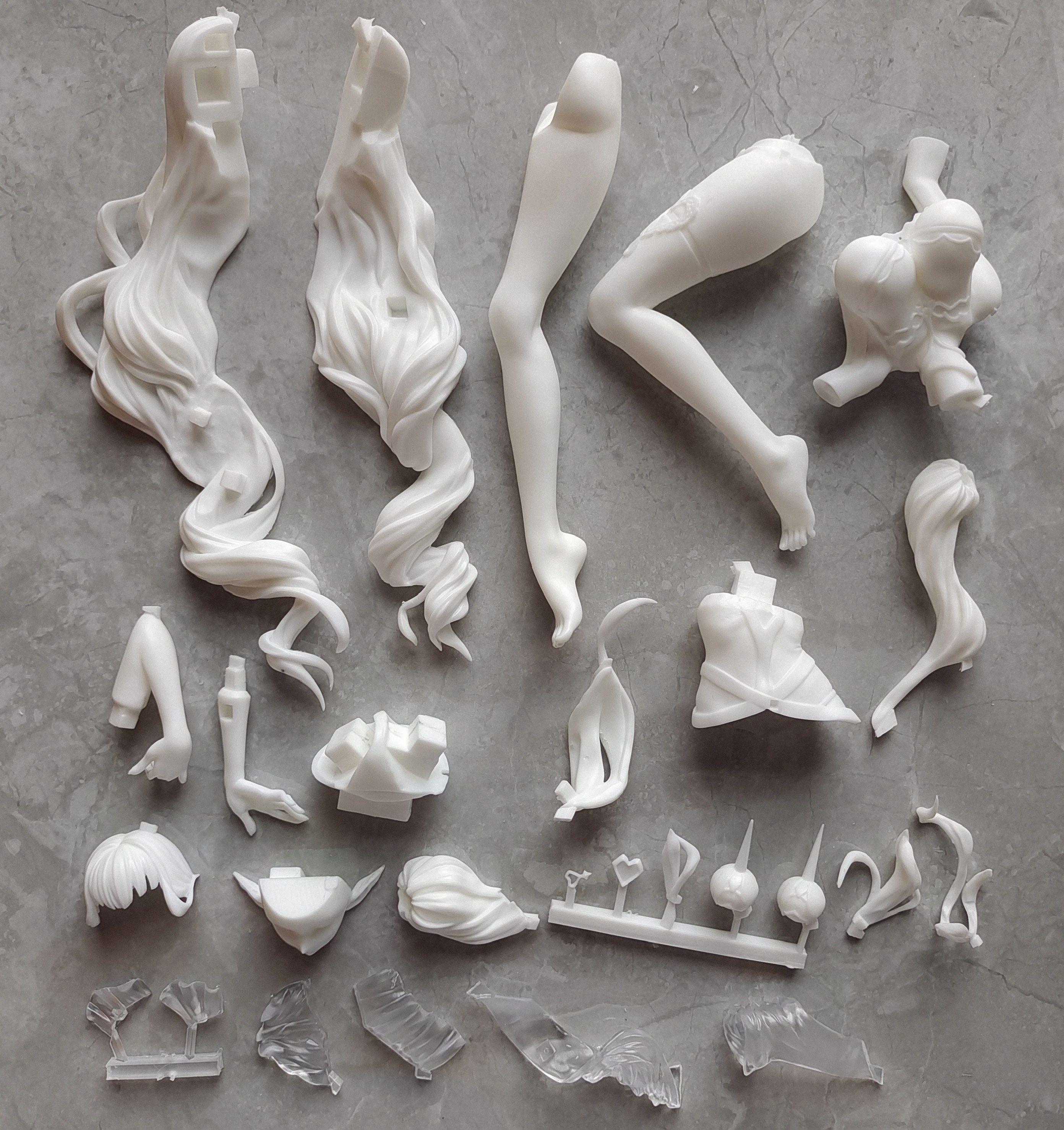 Garage Kit figure resin white mold female emperor white mold spot