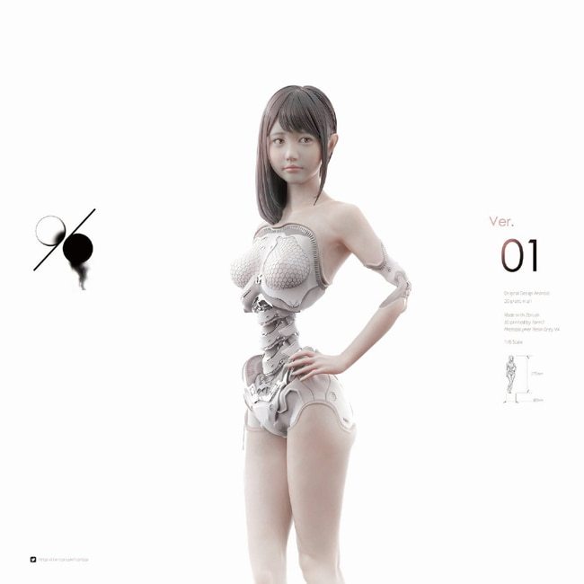 Garage Kit Unpainted Garage Resin Model Kit　1/6　Original Android 001 　Resin Figure Kit