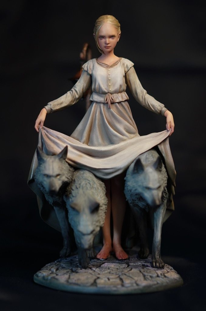Garage Kit hand do resin die.it wf2021 big Tian luhya female die.it Wolf