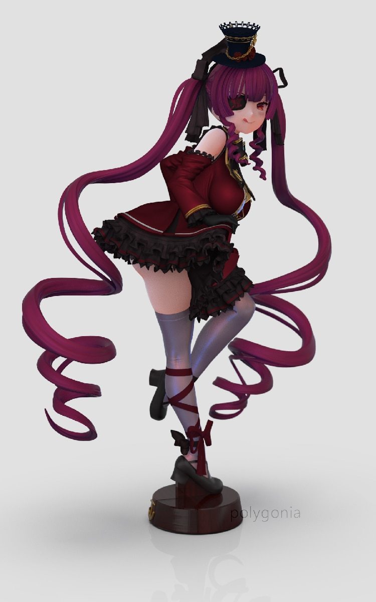 Garage Kit   figure resin white mold vtuber captain Baozhong Marlene white mold spot