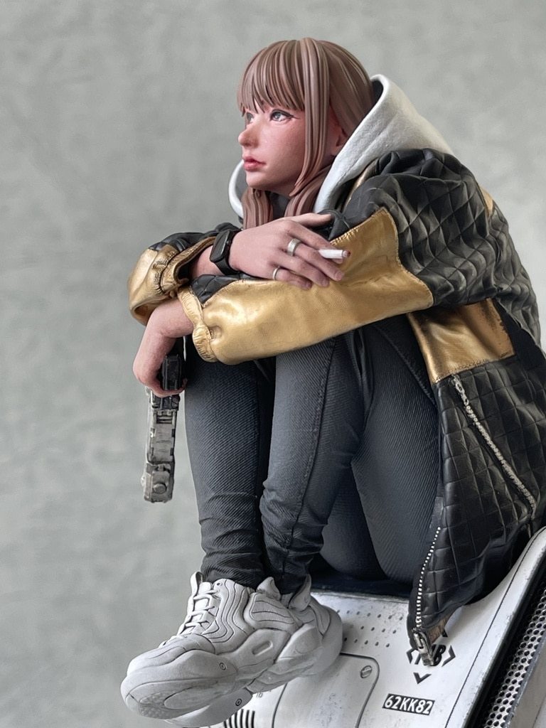 Garage Kit Figure Resin White Mould SLACKER White Mould