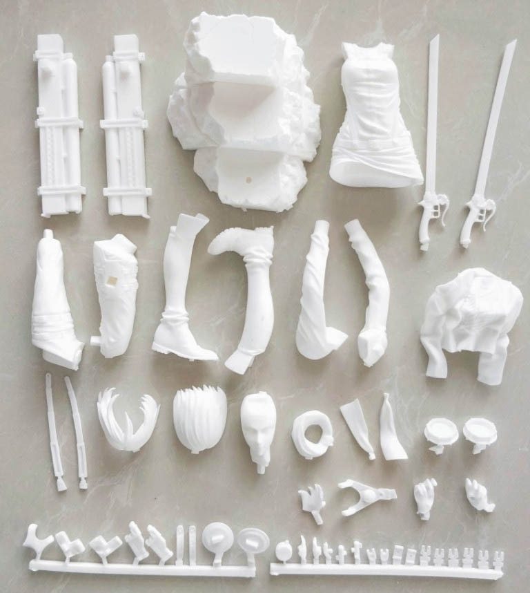 Garage Kit resin white mold attack giant  white mold spot