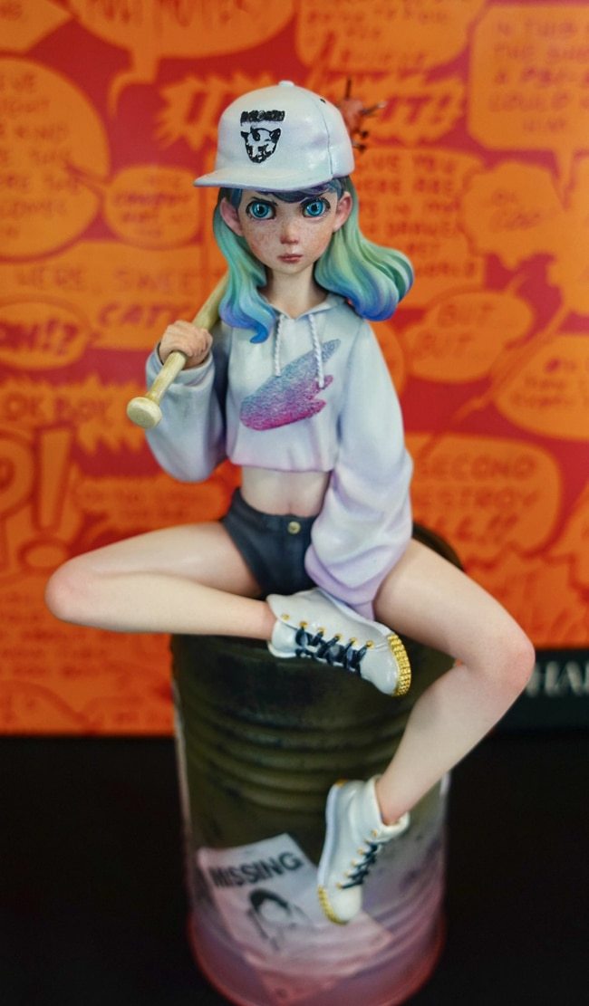 Garage Kit  WF2019 Xia Dahata Masaru Survivor Baseball Girl White Model Spot