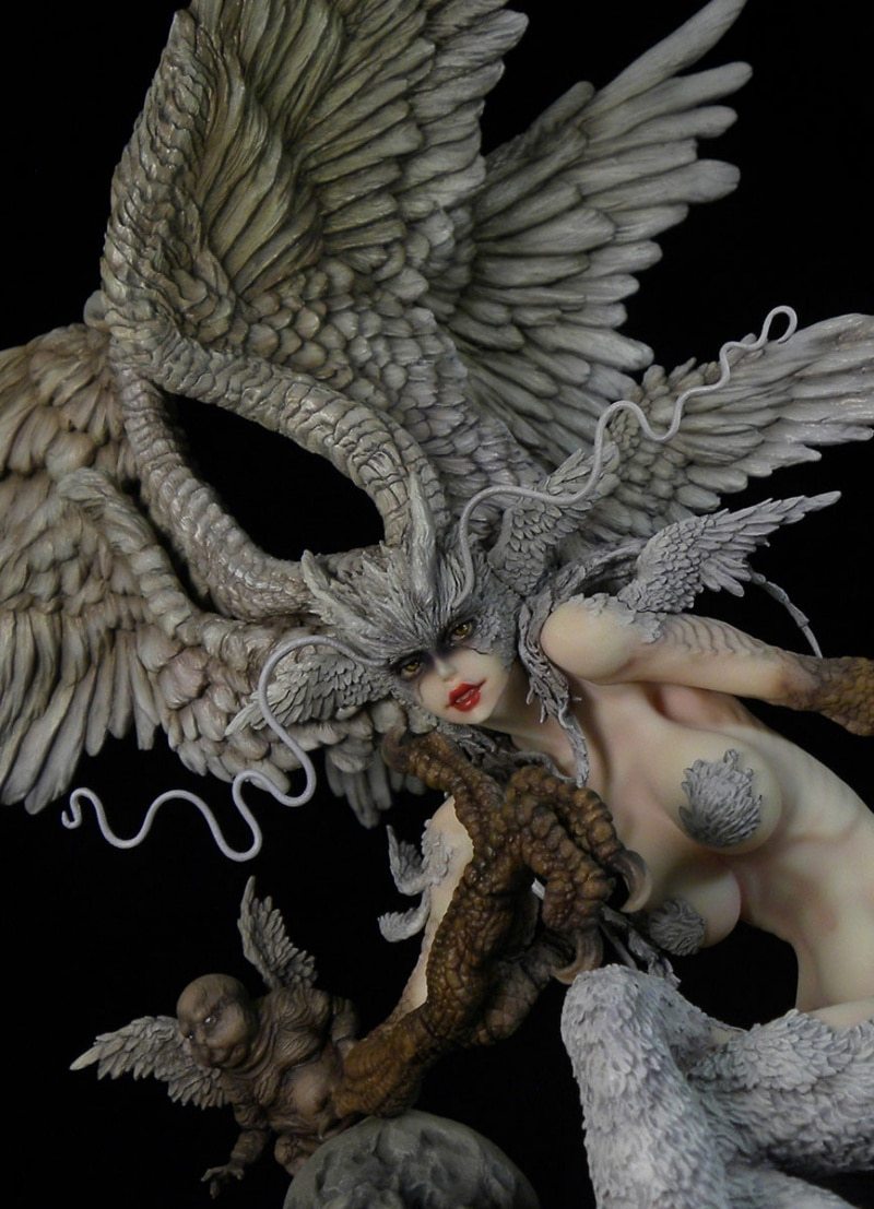 Garage Kit hand do resin people die.it evil Devil Man temple demon bird die.it okada version