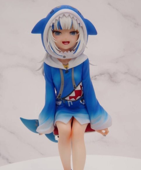 Garage Kit  hand-made resin white mold muscuto Hololive Gawr Gura Karu Gura white mold spot
