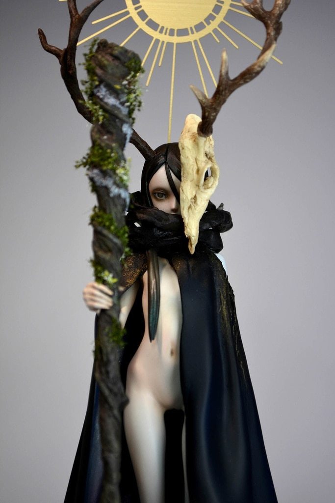Garage Kit die.it hand do resin plant garden stone girl from winter の sen die.it の queen