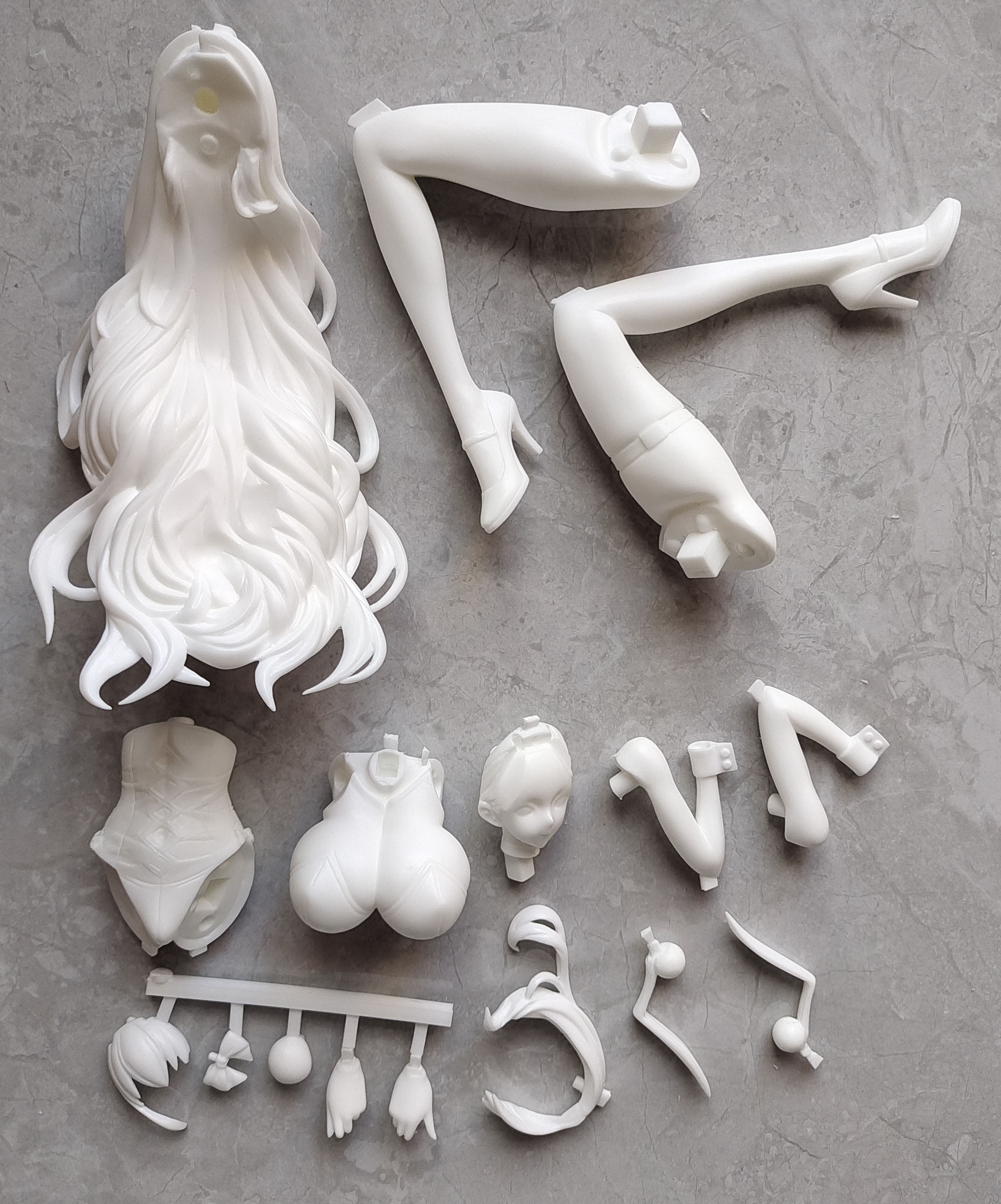 Garage Kit GK Figure Resin White Mold Blue Line North Carolina White Mold