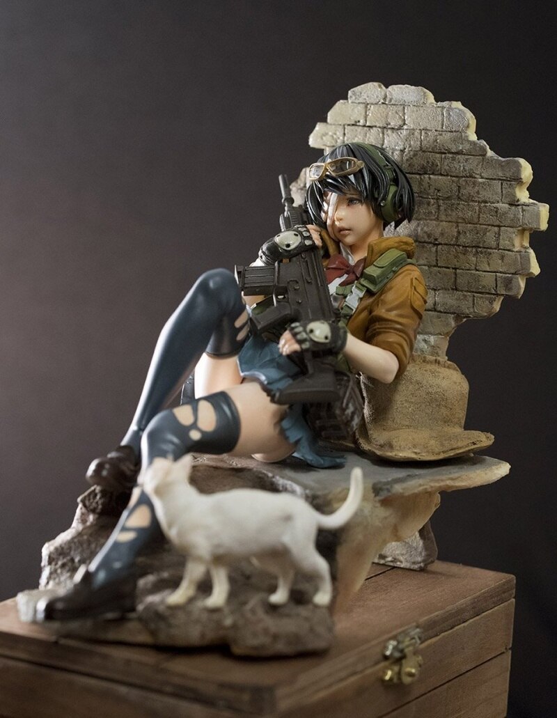 Garage Kit Unpainted Garage Resin Model Kit Xiaoxiang Cat Girl