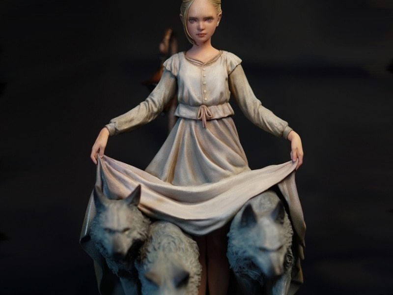 Garage Kit hand do resin die.it wf2021 big Tian luhya female die.it Wolf
