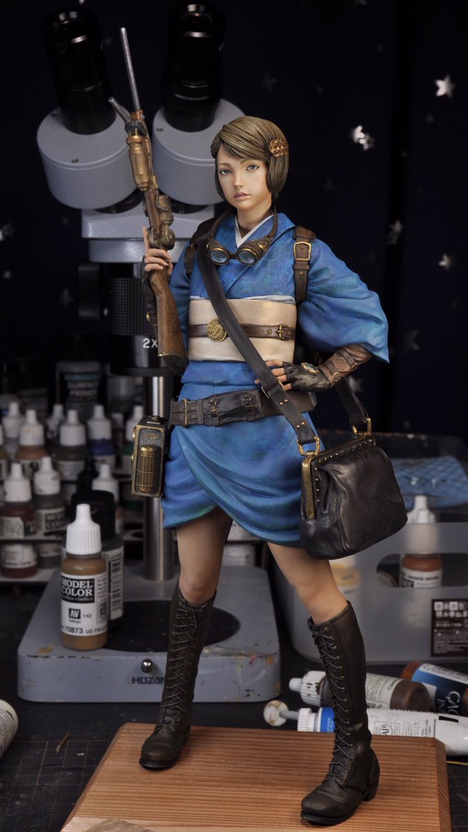 Garage Kit Unpainted Garage Resin Model Kit dream summer steamed  romantic tan = temple danger ま り die.it