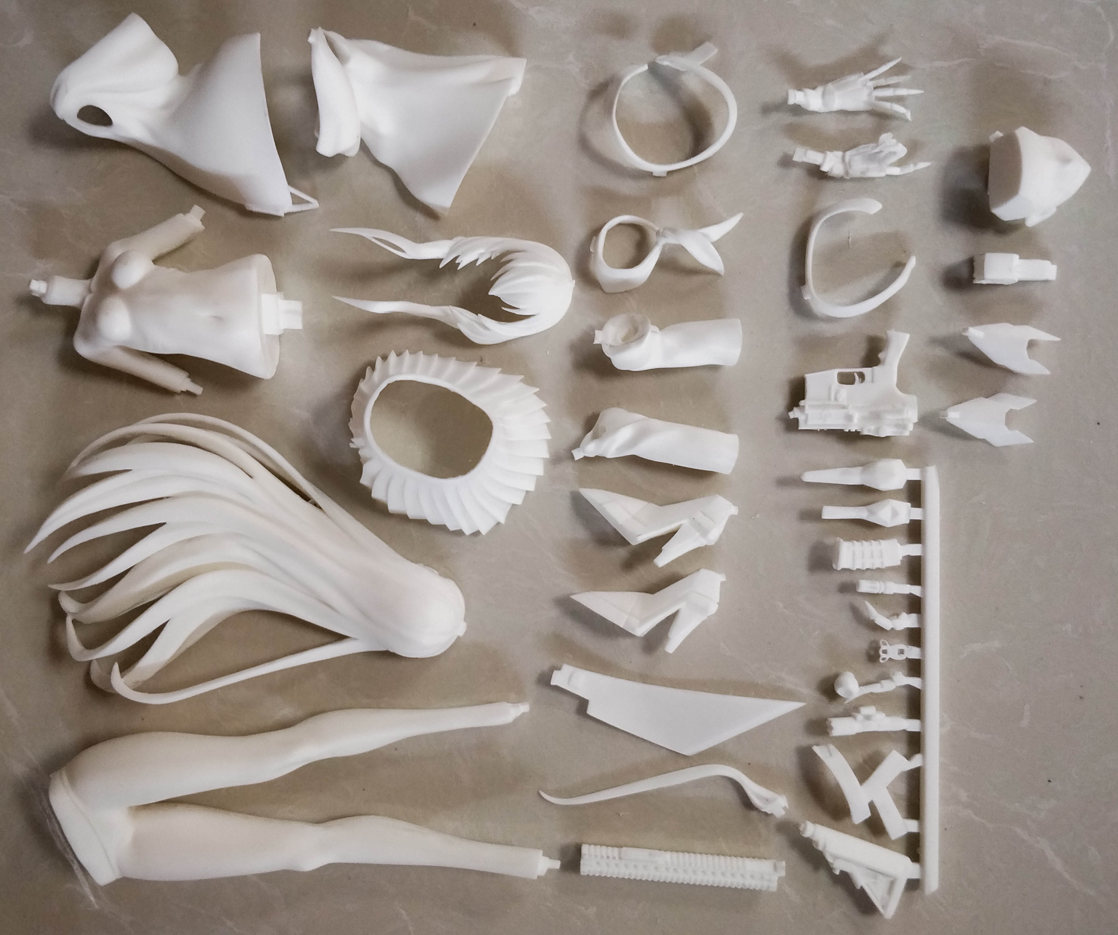 Garage kit unpainted garage resin model kit　1/6　Girl front line M4 SOPMODII Resin Figure Kit