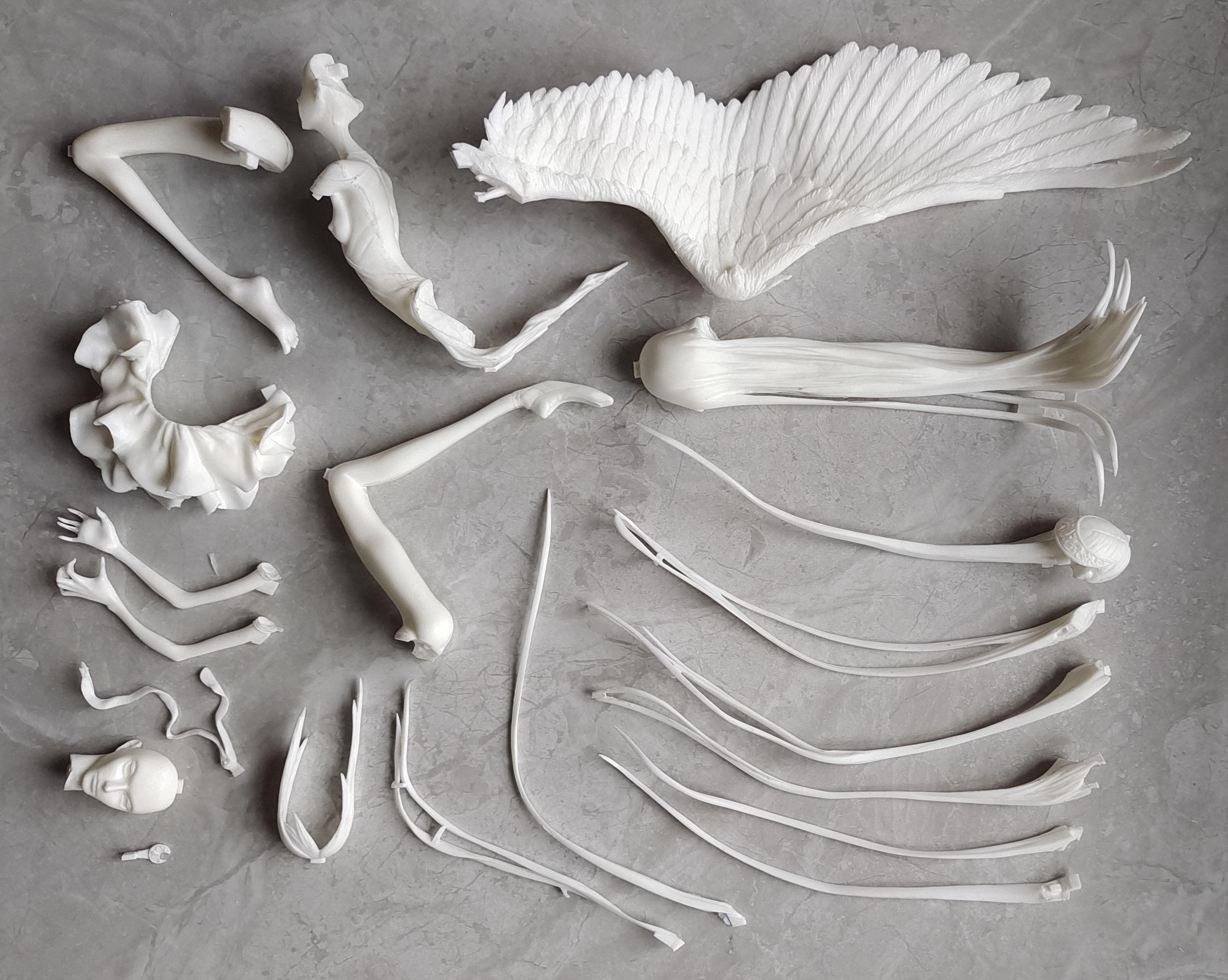Garage Kit Die.it hand do resin die.it WF2020 stone from long, winter plant girl salome