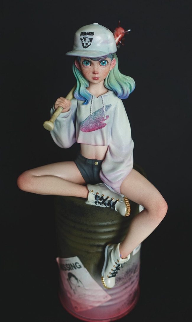 Garage Kit  WF2019 Xia Dahata Masaru Survivor Baseball Girl White Model Spot