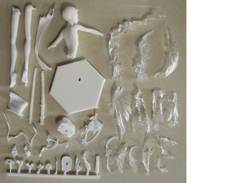 Garage Kit Resin Figure Kit   figure resin white mold Small black pill