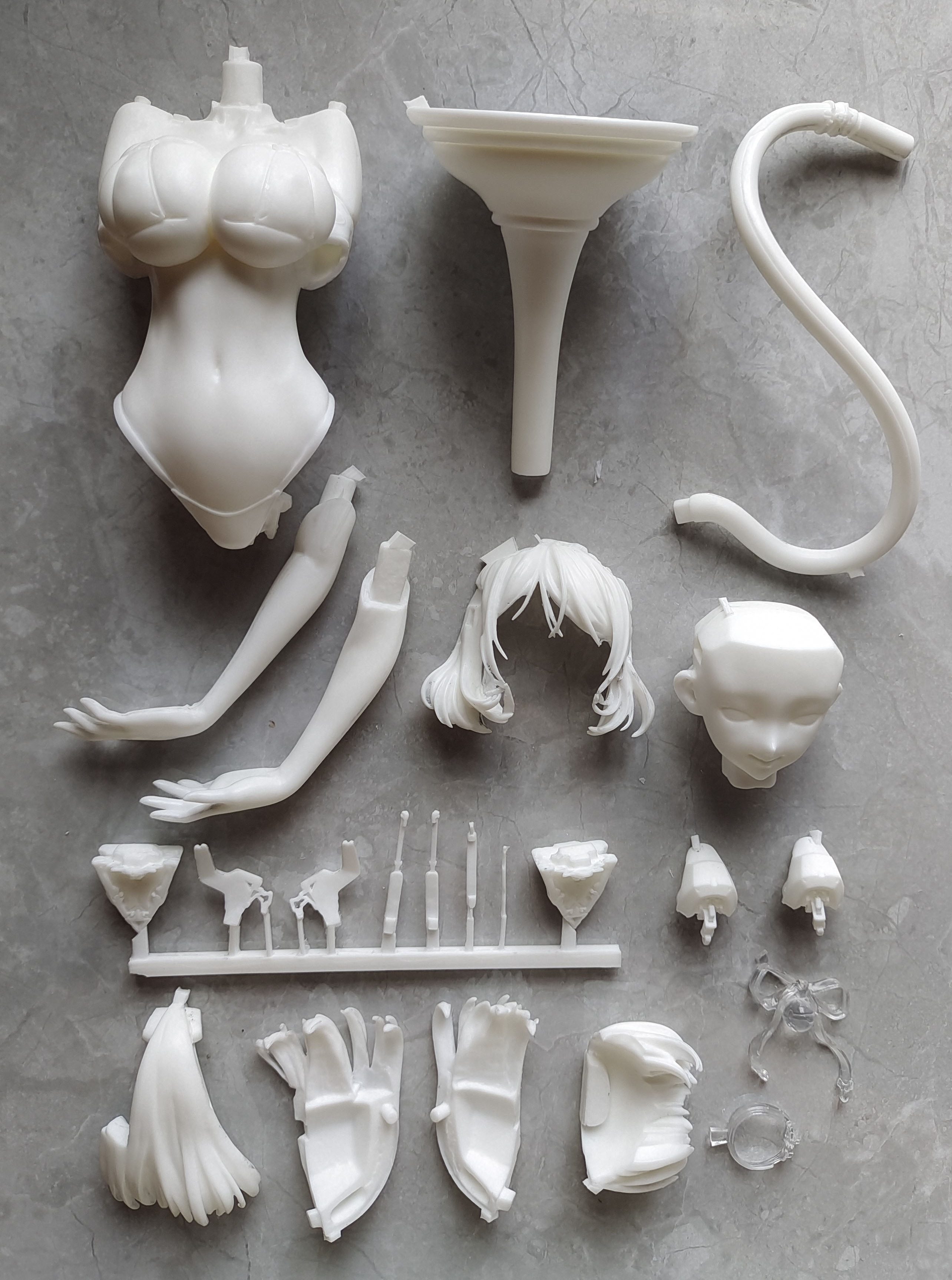 Garage Kit GK hand do resin die.it KITTEN catgirl bust