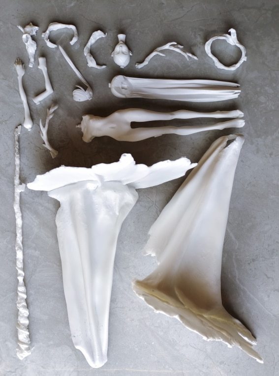 Garage Kit die.it hand do resin plant garden stone girl from winter の sen die.it の queen