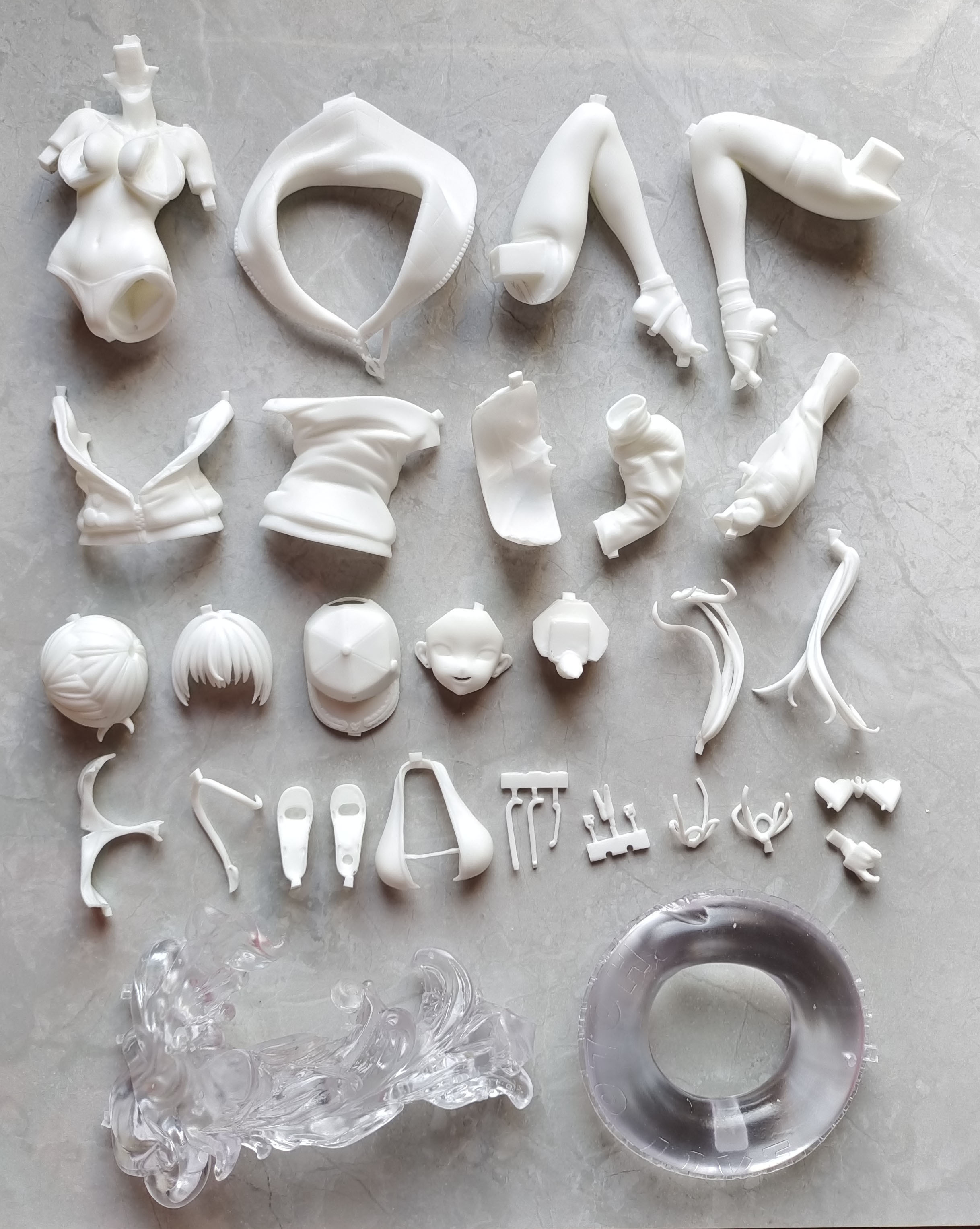 Garage Kit Resin Figure Kit   figure resin white mold Swimsuit treasure Ver