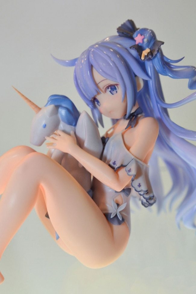 Garage Kit Resin Figure Kit  hand-run resin white model blue route unicorn white model