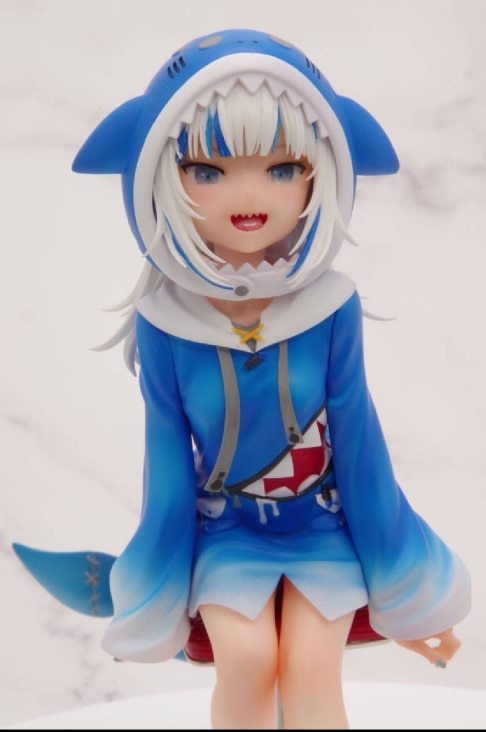 Garage Kit  hand-made resin white mold muscuto Hololive Gawr Gura Karu Gura white mold spot