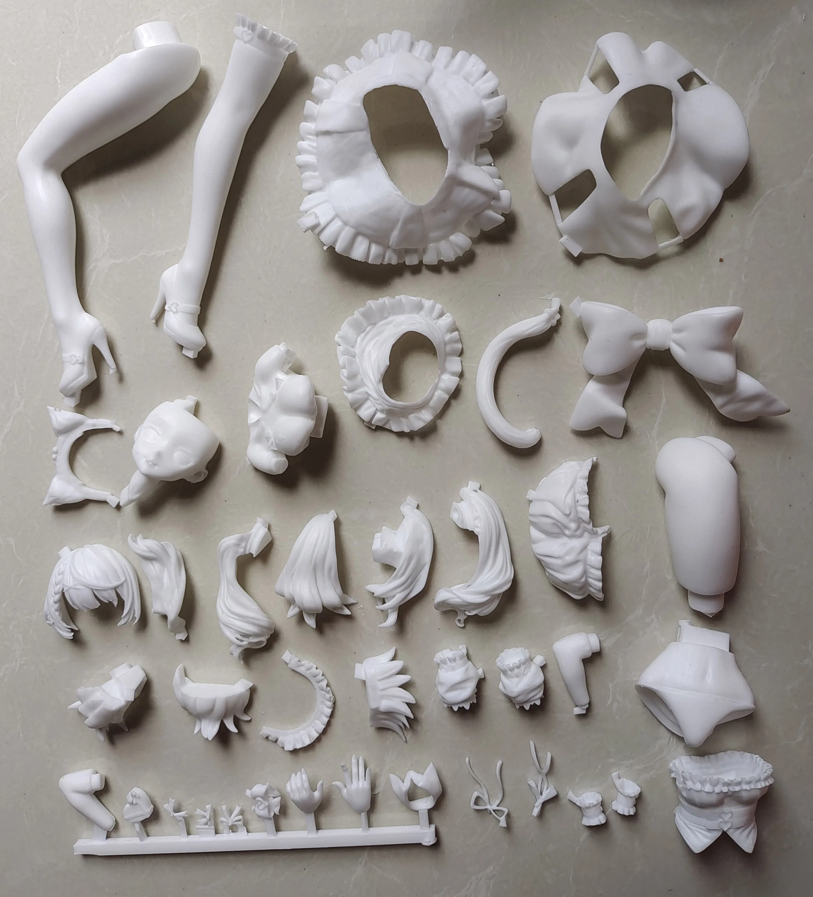 Garage Kit GK hand do resin die.it Night dress snow wind