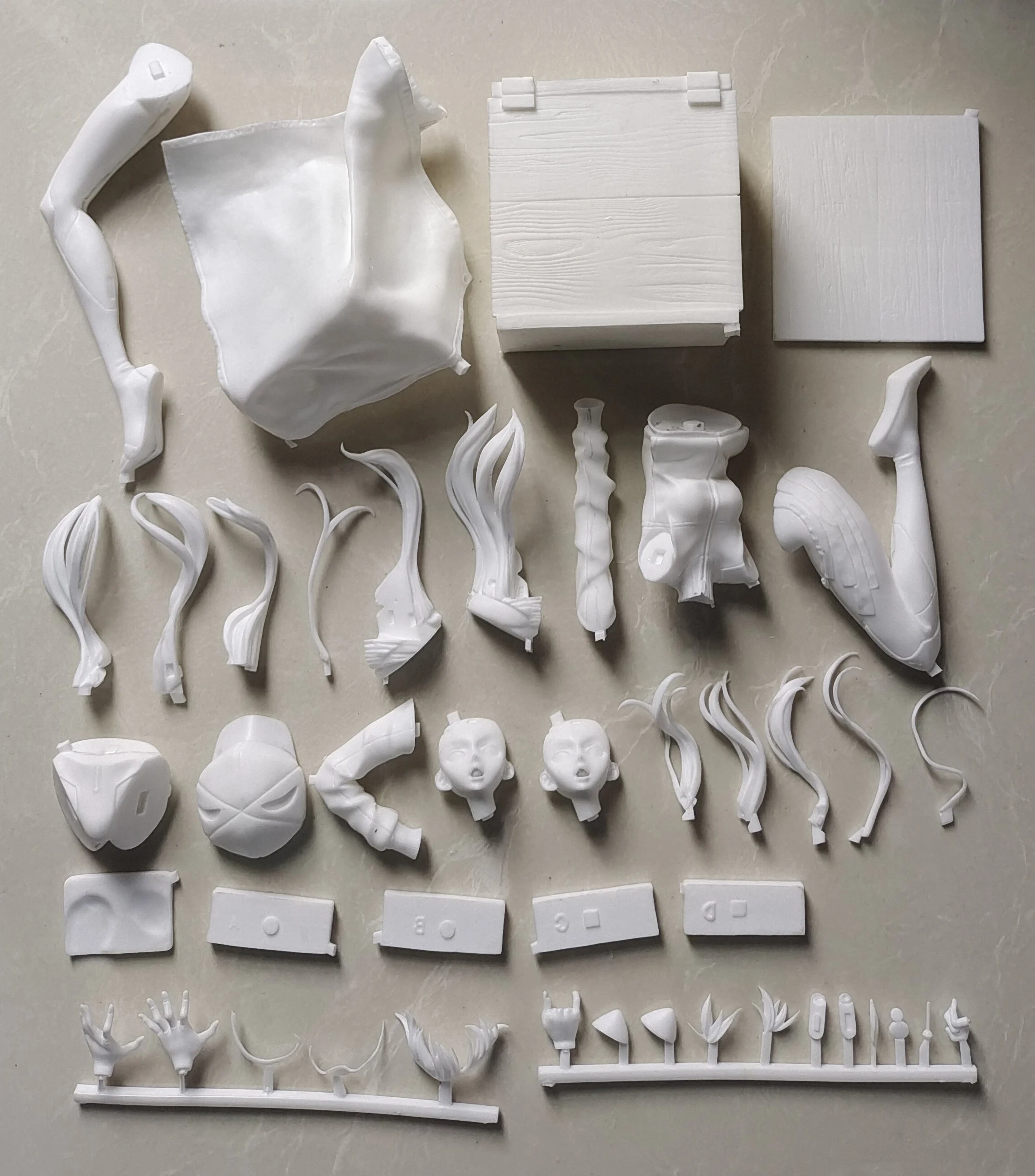 Garage Kit GK hand do resin die.it  wooden box Tomorrow Rose