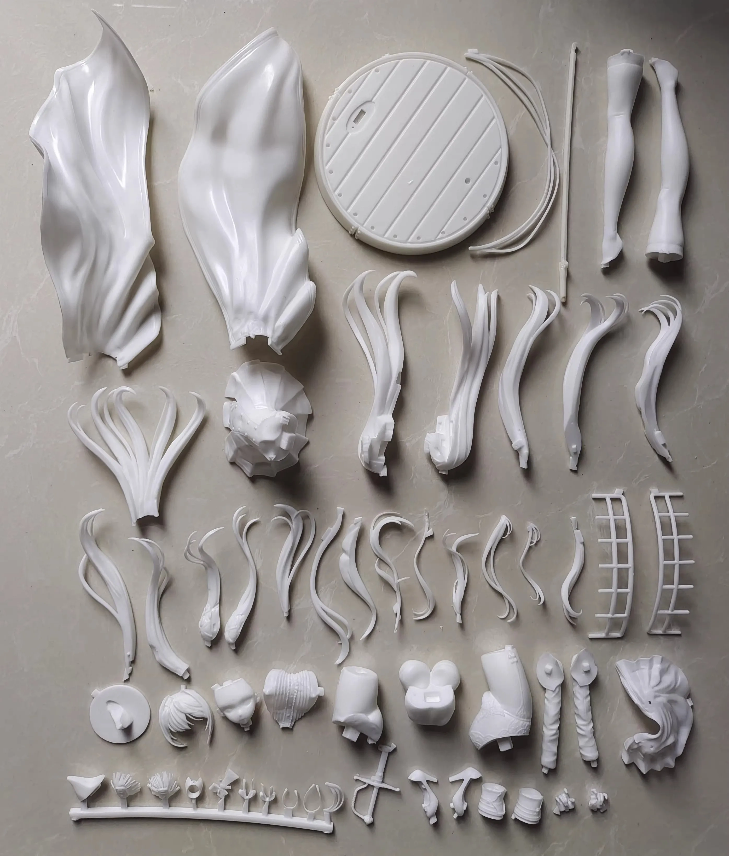 Garage Kit GK hand do resin die.it Hehuan Yuan Blowing Snow