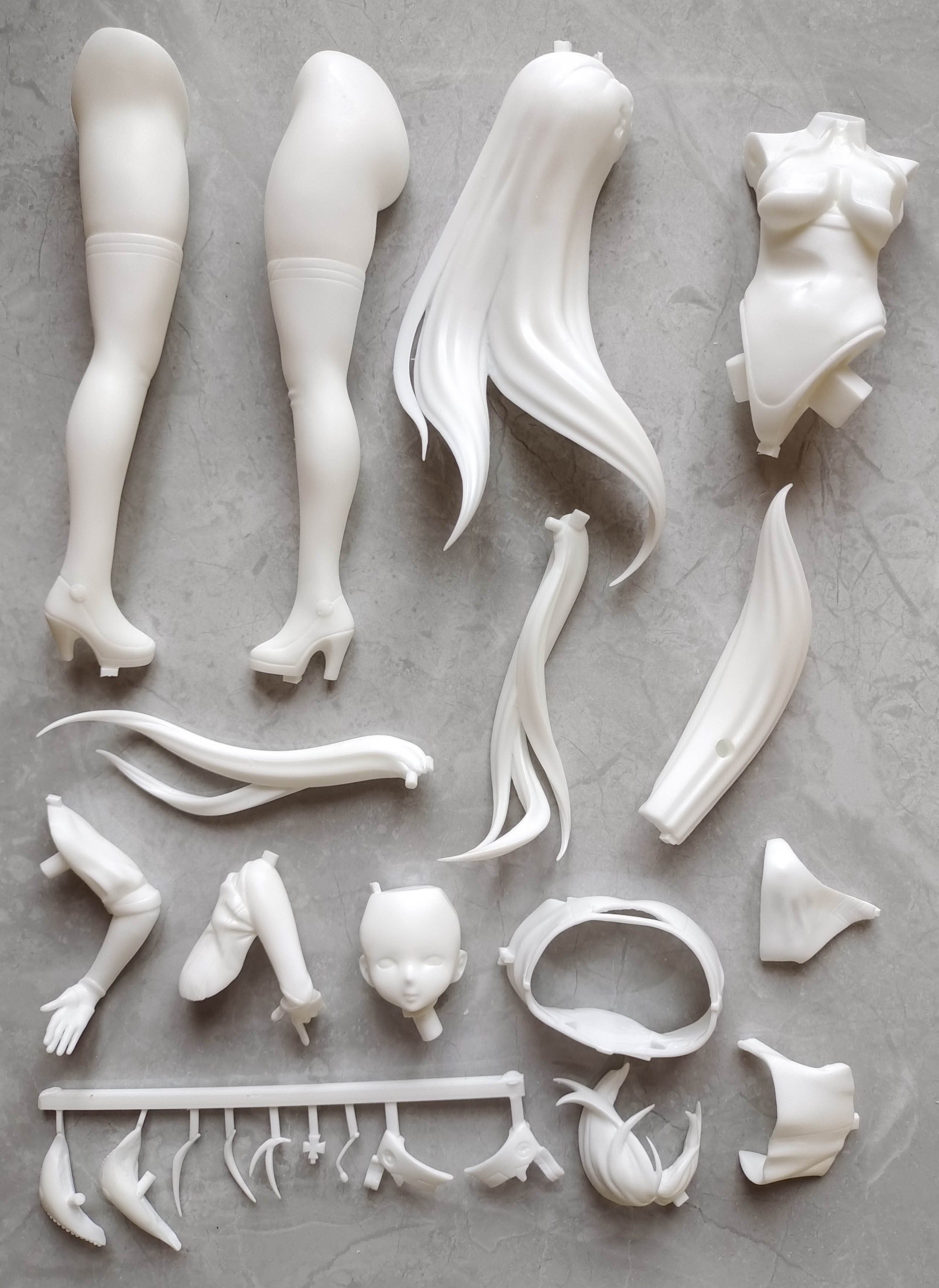 Garage Kit GK Figure Resin White Model Azur Lane Racing Girl Eugen White Model G491