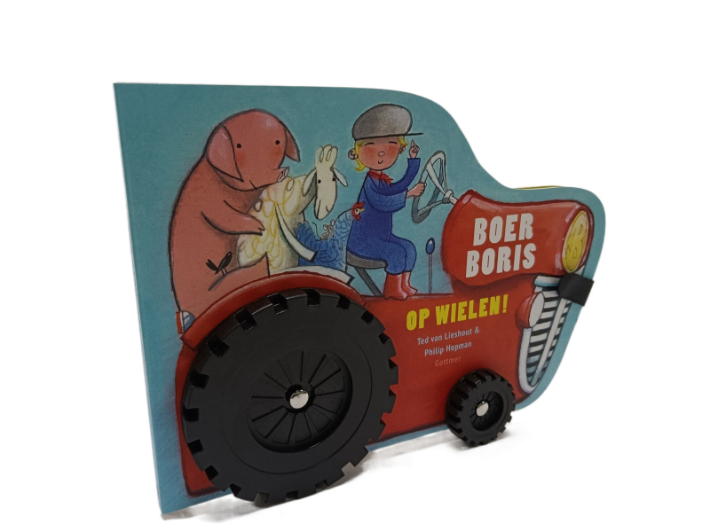 Children's book with wheel