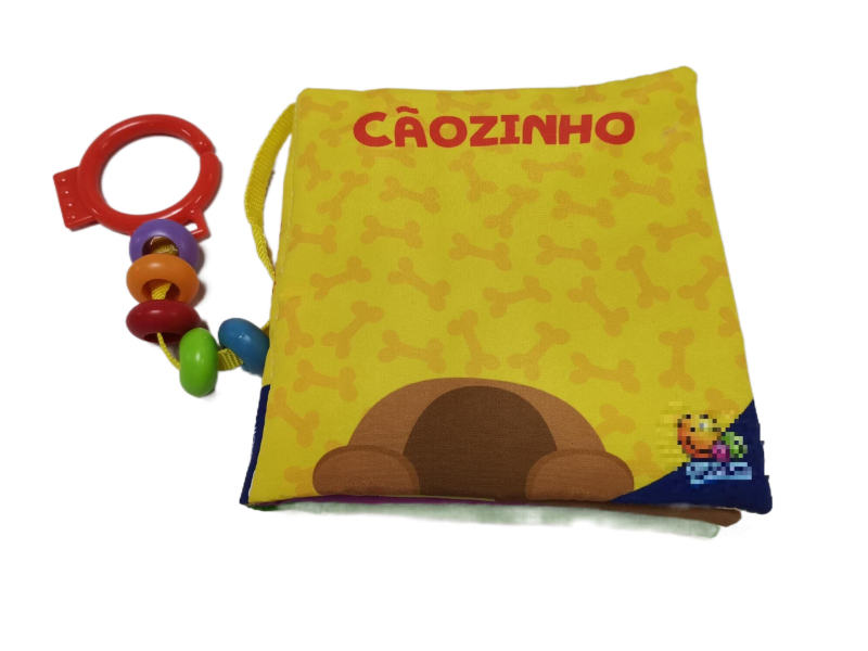 Children's cloth book with colored bead