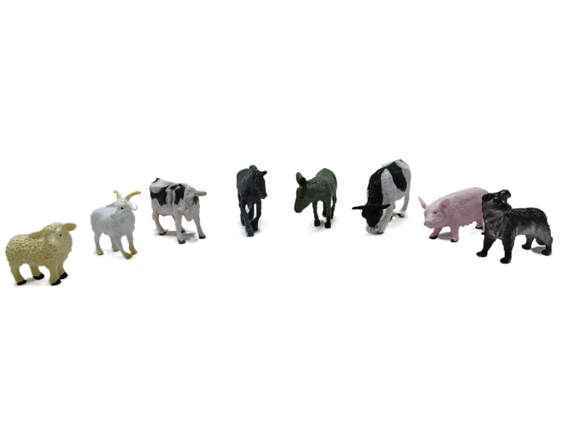 Plastic model toy set kids farm animals figures