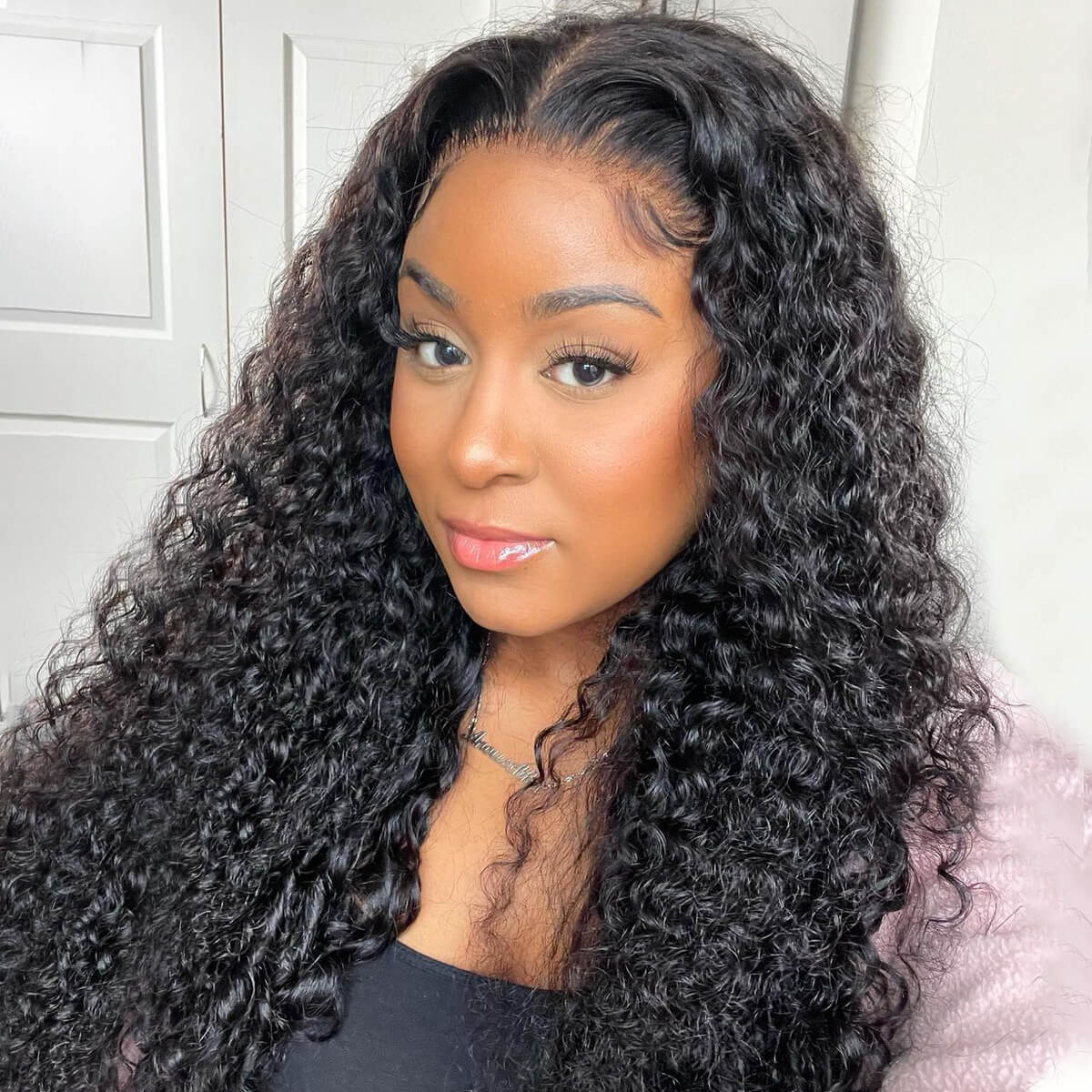 210% density 4x4 5x5 Transparent Lace Closure Wigs Gluless Glueless ...