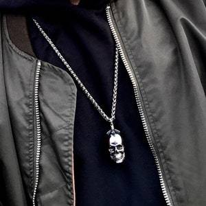 Skull Pendant For Men ,316 Stainless Steel Titanium Men's Neckace ,Choker Punk