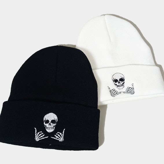 Skull Knit Hat Wool Hat Cap Beanie Winter Unisex Skull Rocker